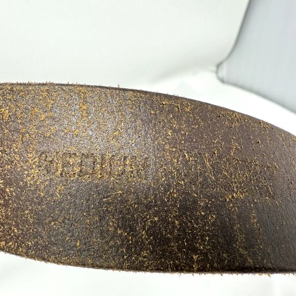 Calvin Klein Jeans Men Dress Belt Medium Brown Genuine Leather Accessories - Picture 4 of 9